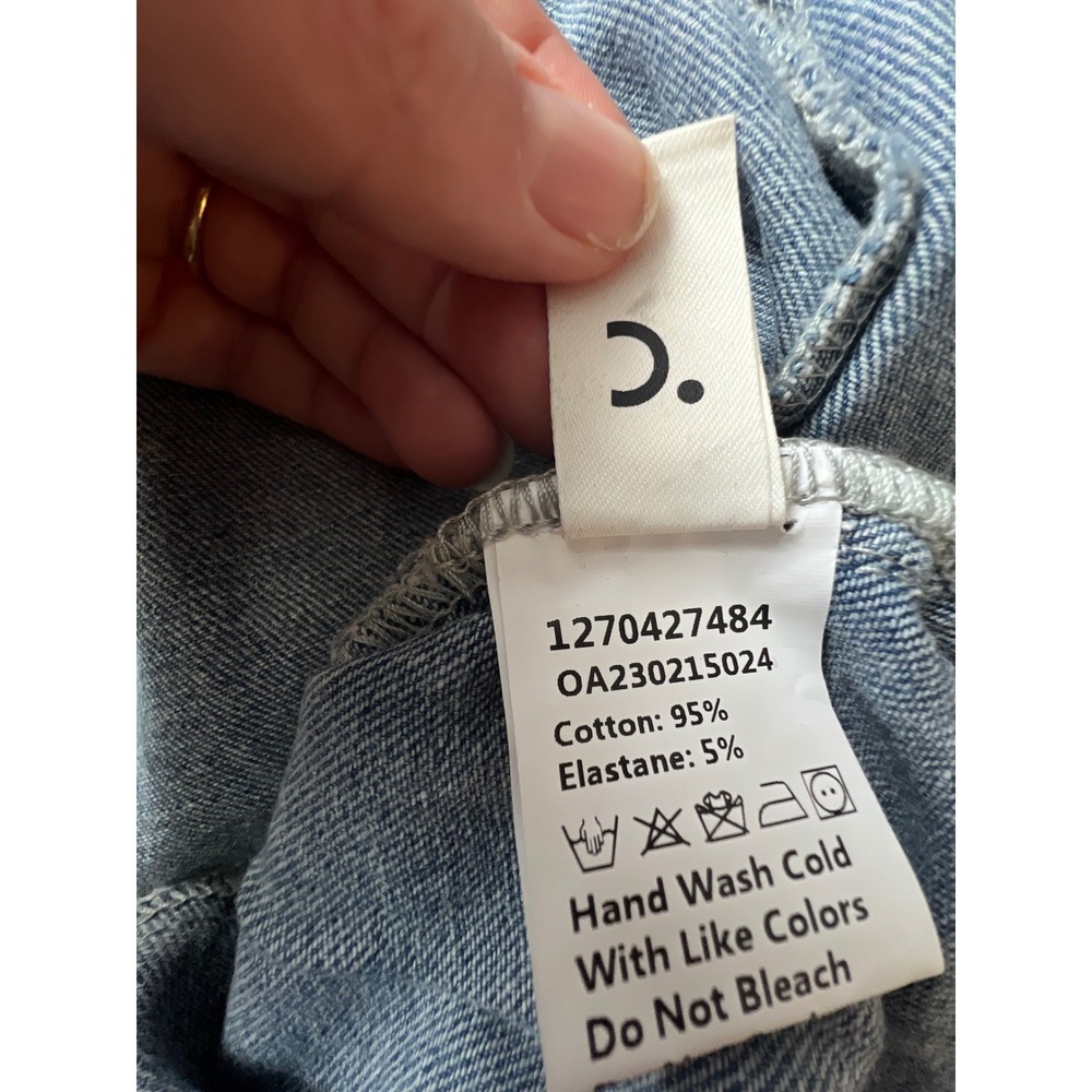 Commense Denim‎ Maxi Skirt Frayed Hem High Waist Slit Front Light Wash XS - Picture 10 of 10